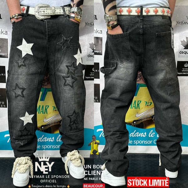 Jeans étoiles stylés homme