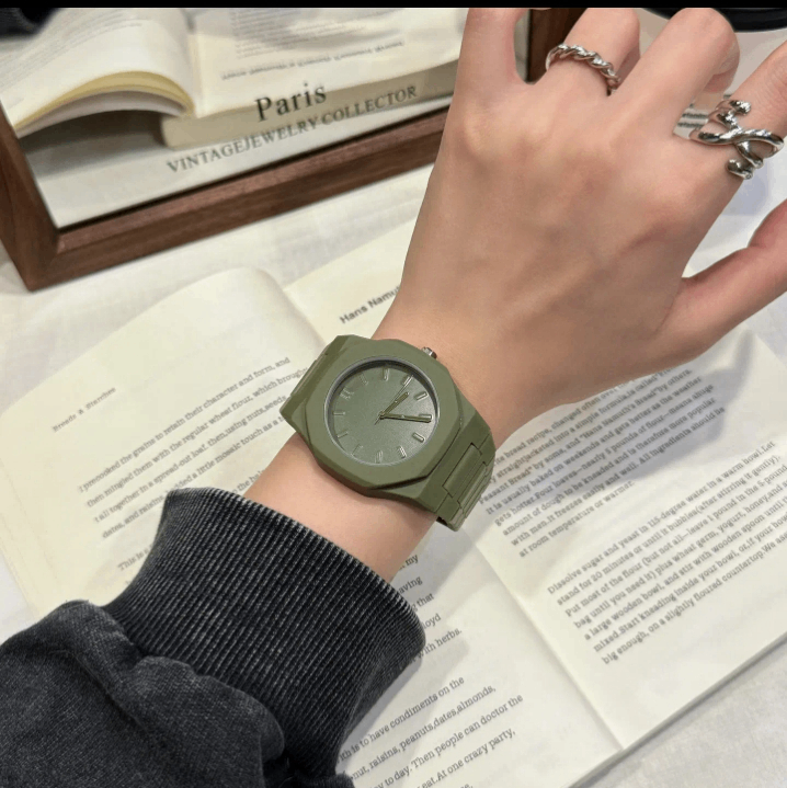 Montre minimaliste verte