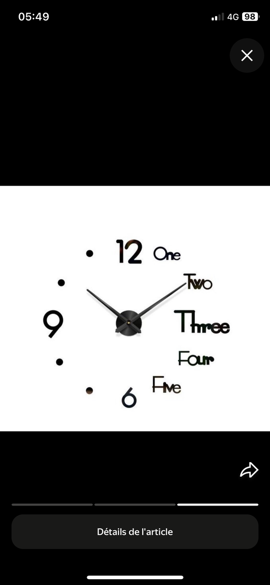 Horloge murale 3D design