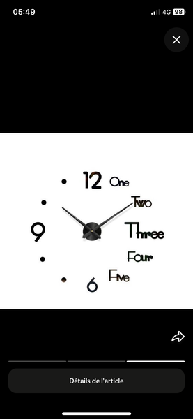 Horloge murale 3D design