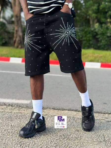 Shorts en jean design stylisé