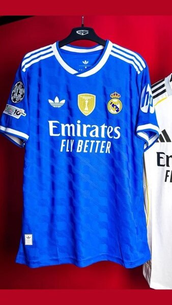 Maillot de football bleu Adidas