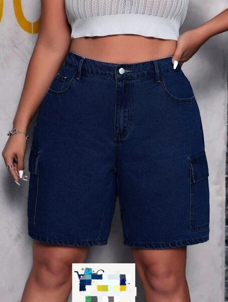 Shorts en jean cargo femme