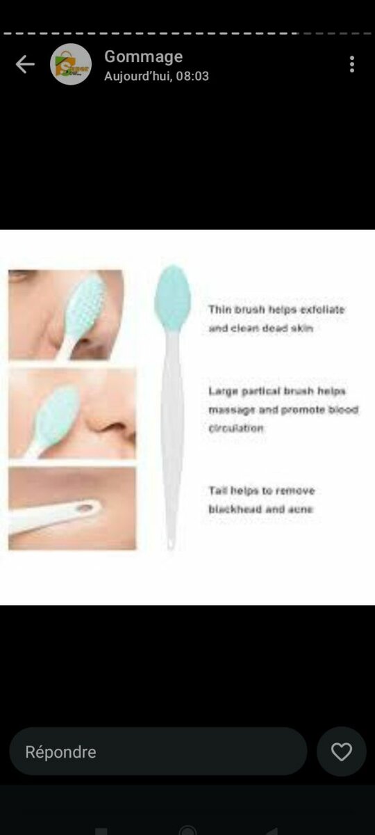 Brosse Gommage Visage Double
