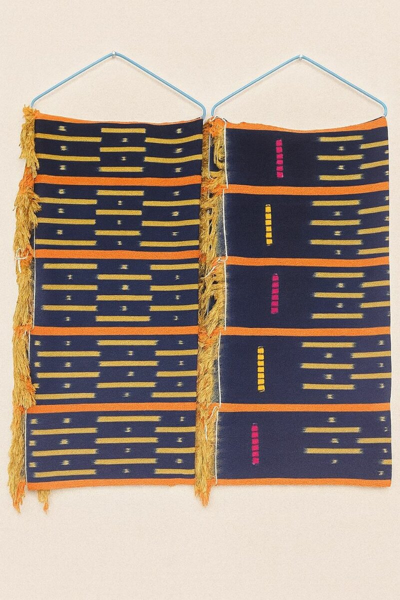 2 morceaux pagne tissé