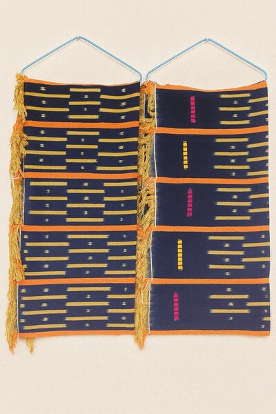 2 morceaux pagne tissé