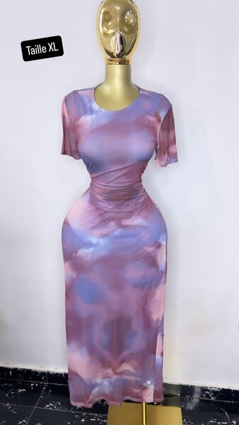 Robe moulante à motifs XL
