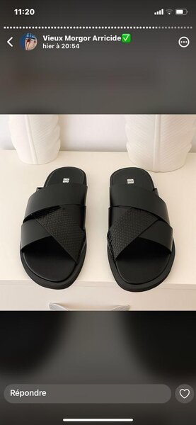 Sandales plates noires Yohji Yamamoto