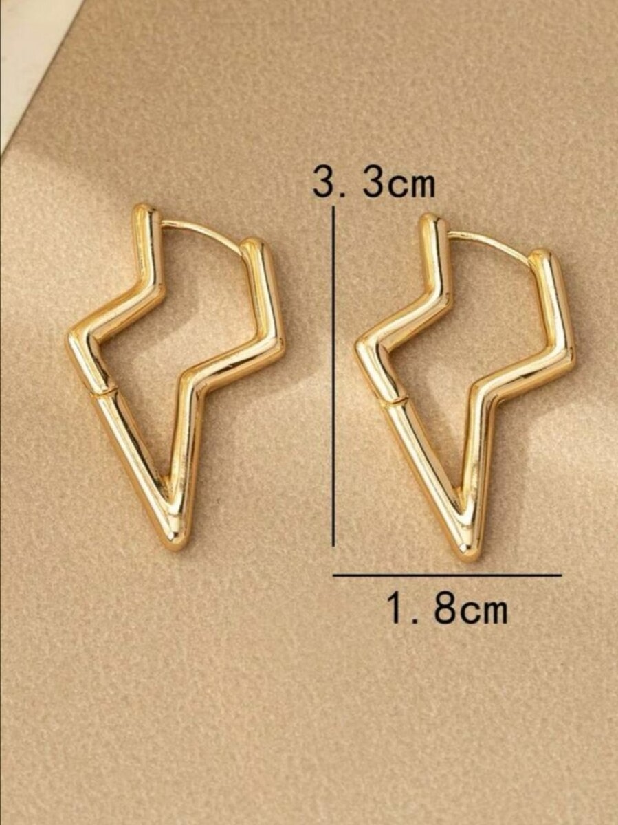 Boucles d'oreilles éclair moderne