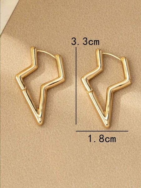 Boucles d'oreilles éclair moderne