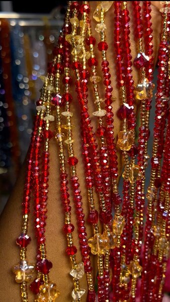 Ceinture africaine perles colorée