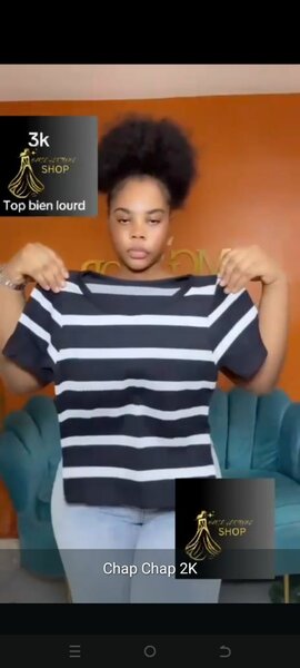 T-shirt rayé pour femme