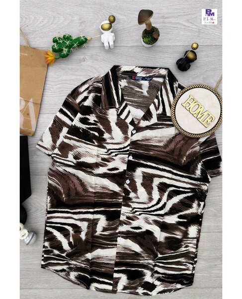 Chemise à motifs safari