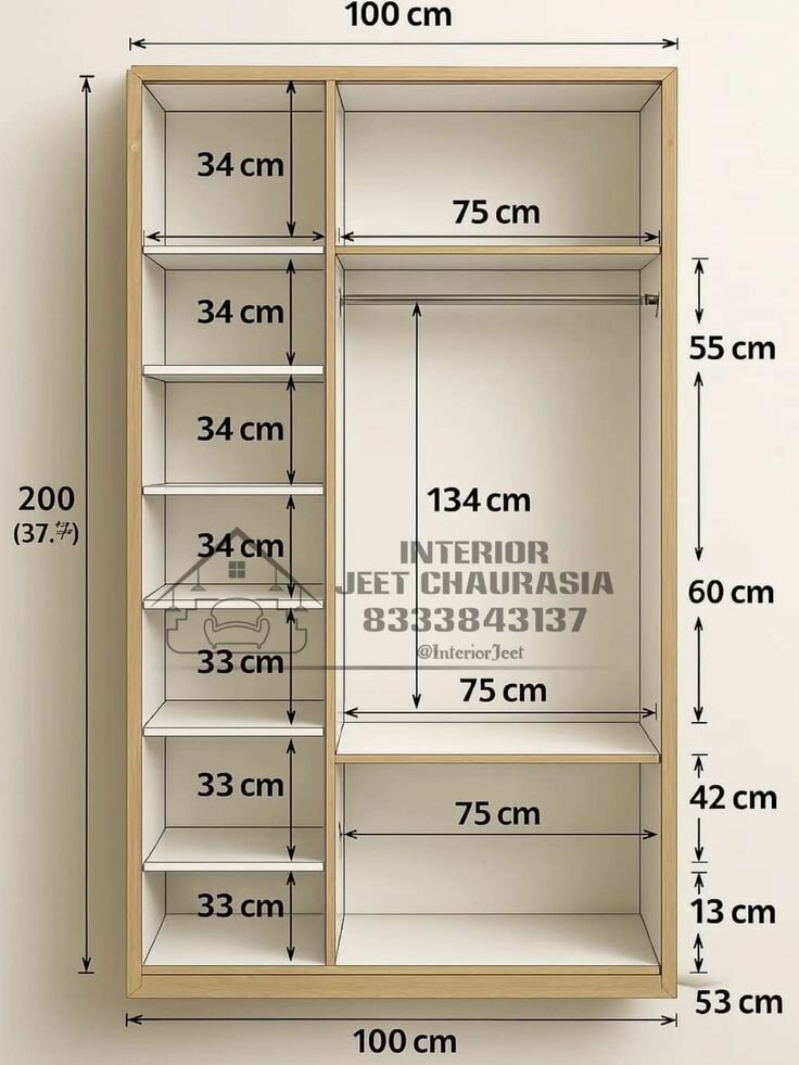 Armoire penderie moderne 200cm