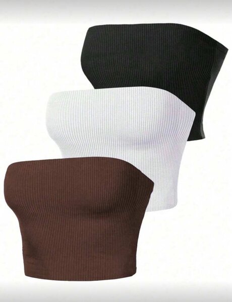 Tops tube côtelés pour femme