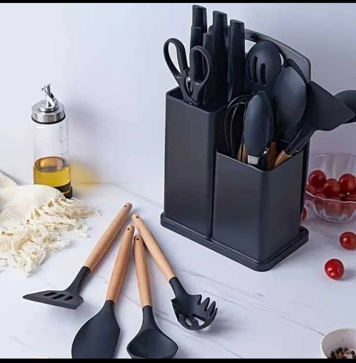 Set d'ustensiles de cuisine en silicone