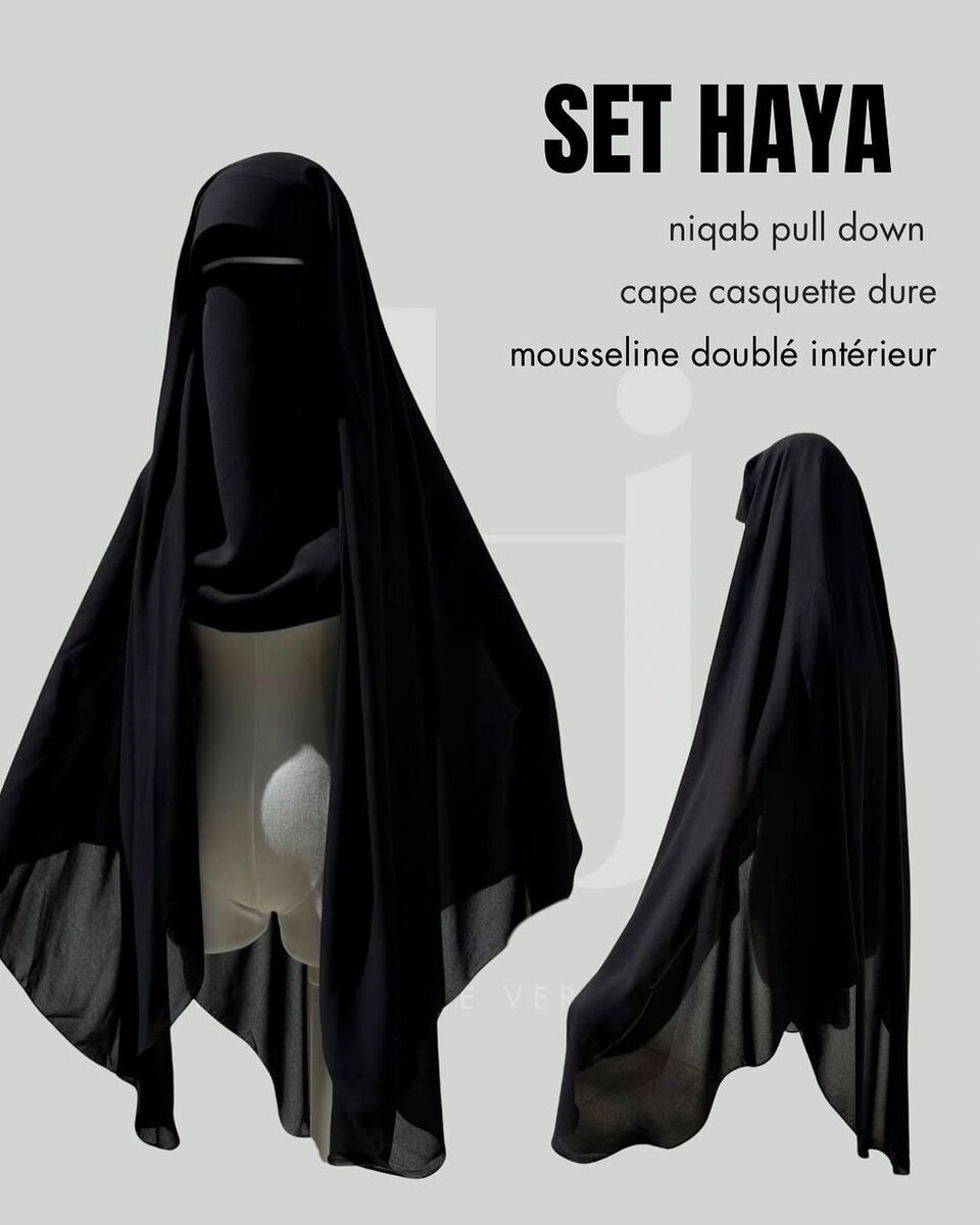 Niqab Haya avec Cape - Tissu Doux