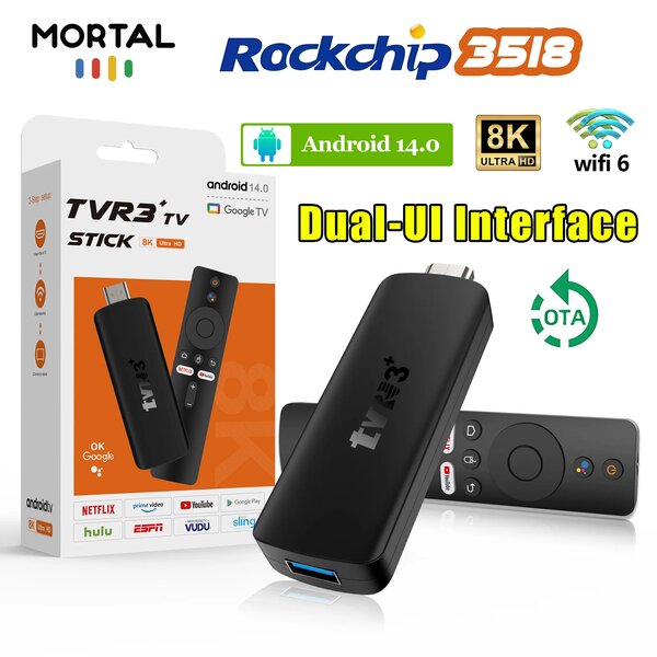 TV Stick Android 14.0 8K HDR