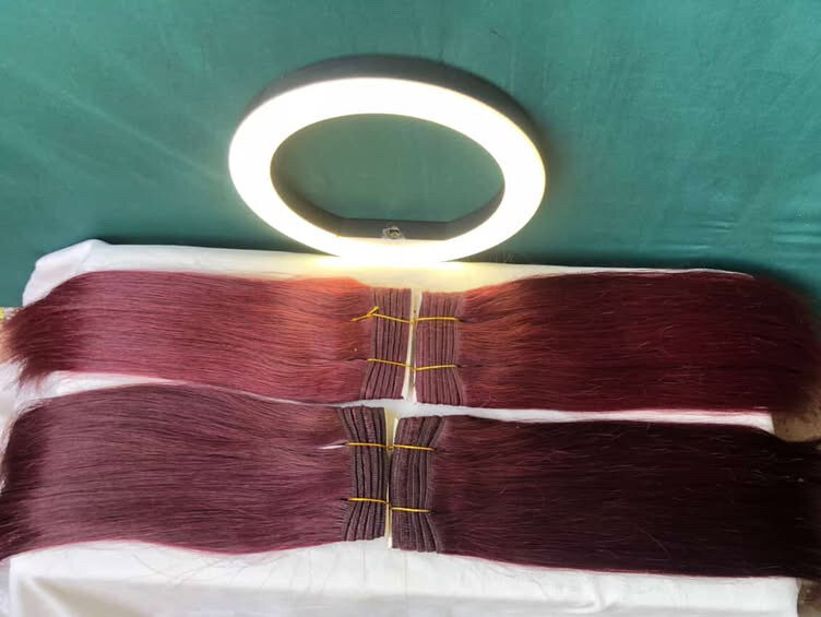 Extensions bordeaux lisses