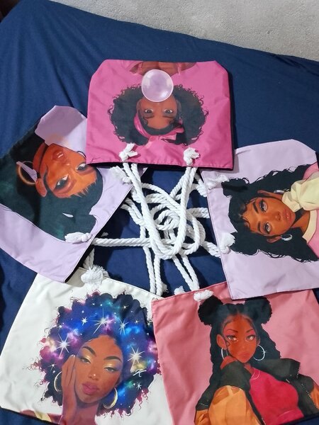 Sac cabas artistique en toile