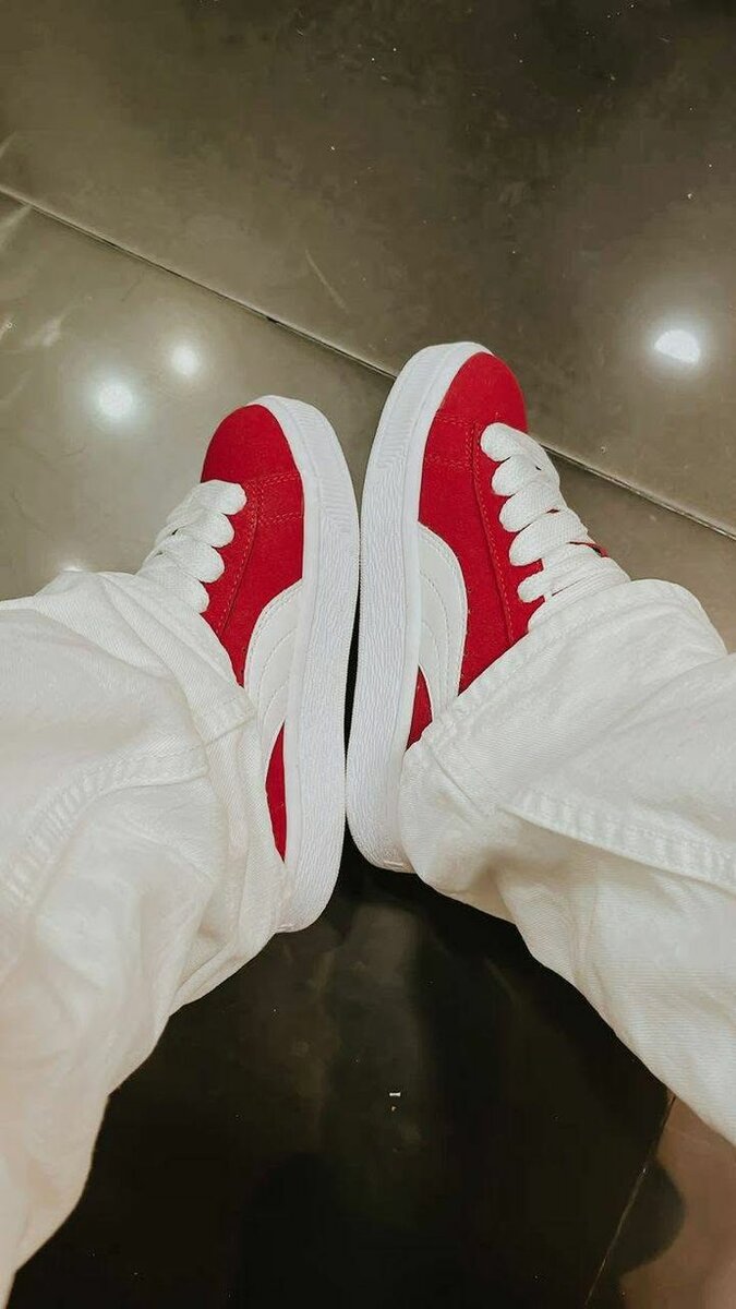 Baskets Puma classiques rouges