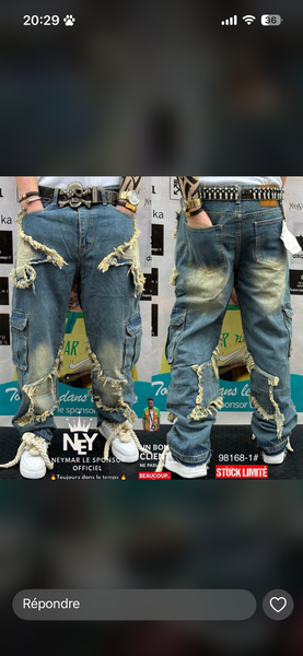 Jeans cargo style urbain