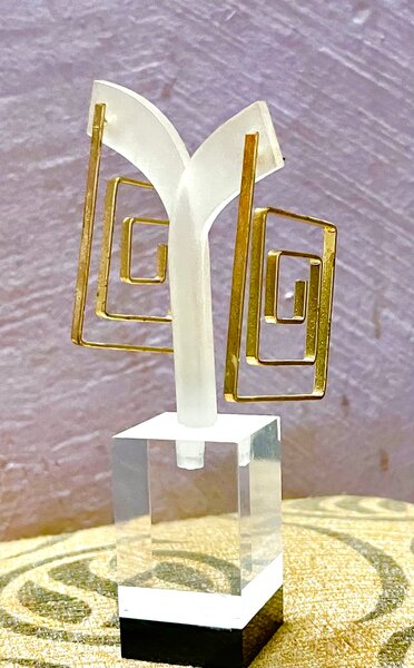 Boucles d'oreilles géométriques or