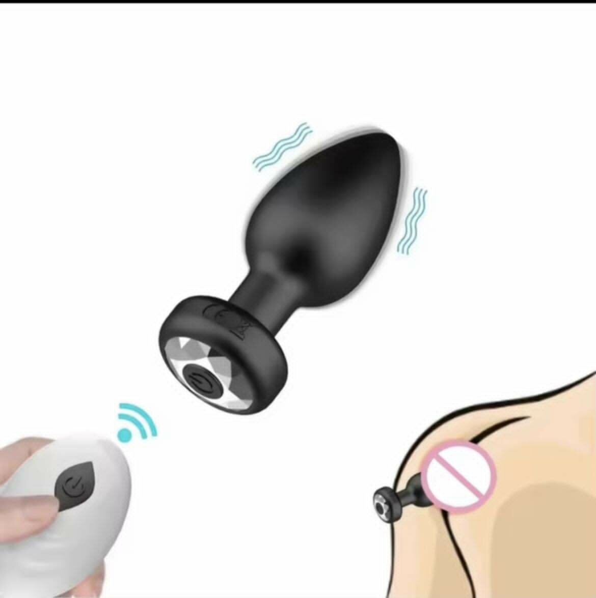 Plug anal bijoux vibrant