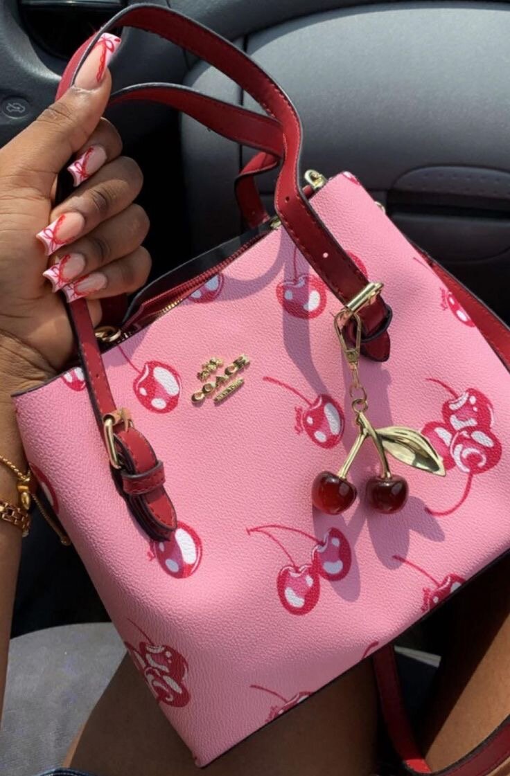 Sac à main cerises rose enchanteur