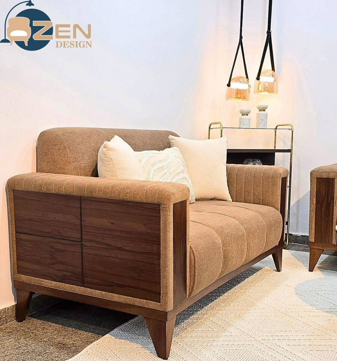 Canapé design Zen en tissu