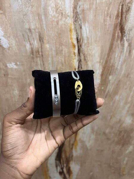 Bracelet Duo Élégant en Métal
