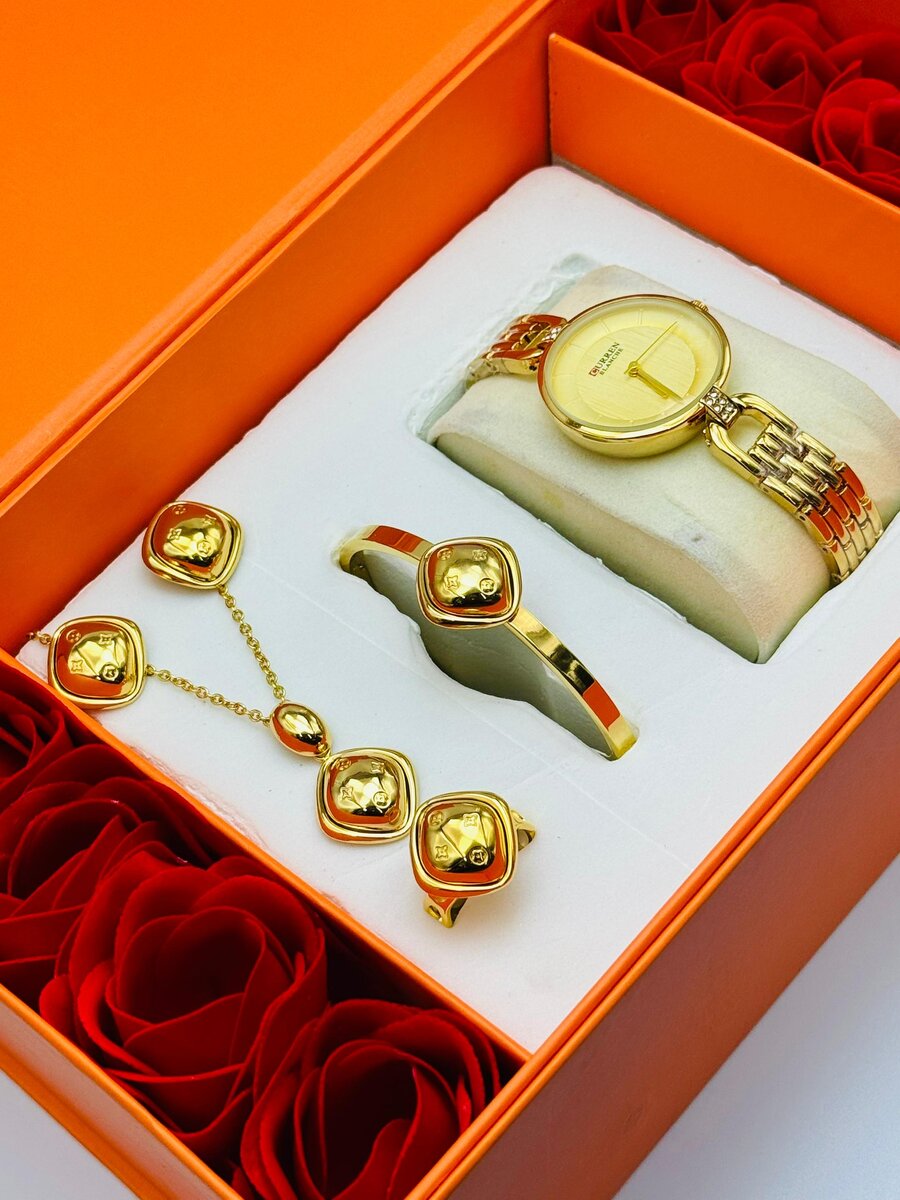 Ensemble Montre et Bijoux Luxe