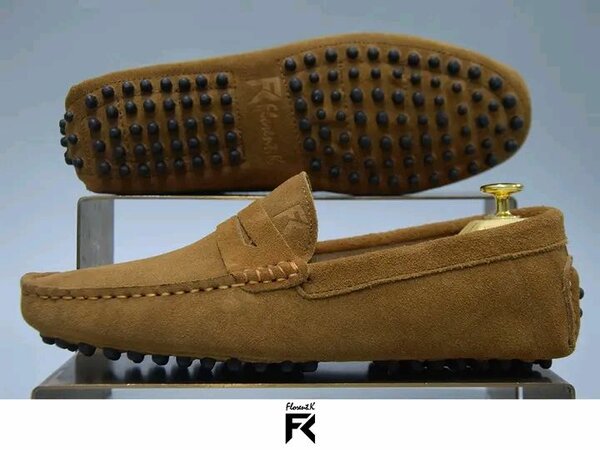 Mocassins cuir suédé pour homme