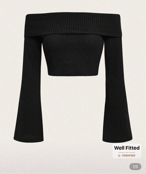 Top à épaules dénudées noir