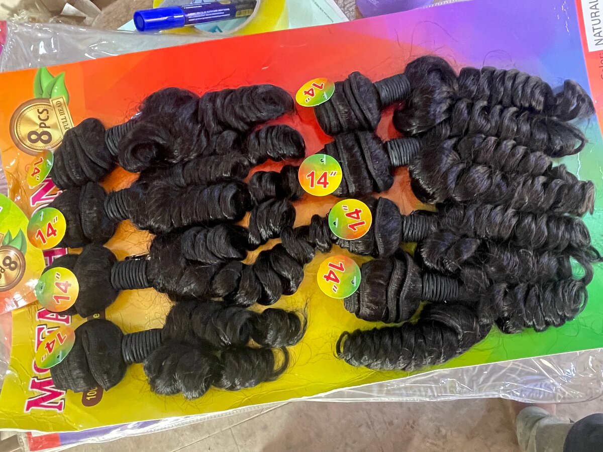 Extensions de cheveux bouclés 8"