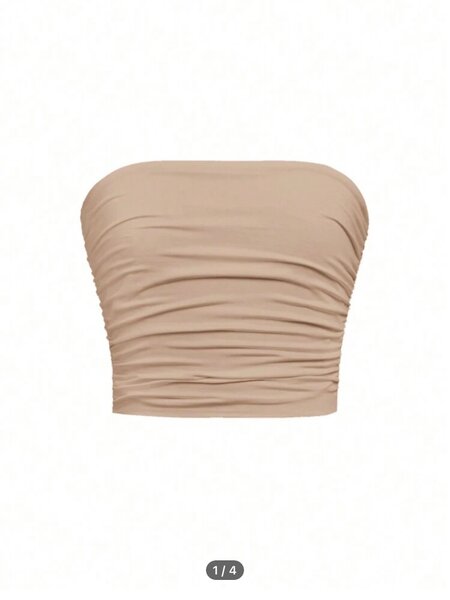 Top Bandeau Élastique Beige