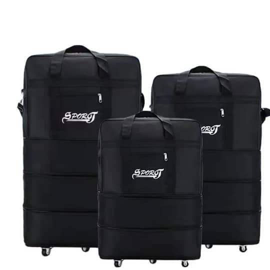 Ensemble de valises noires élégantes