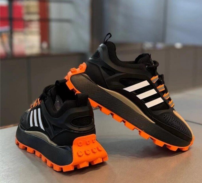 Chaussures de Course Noires et Orange