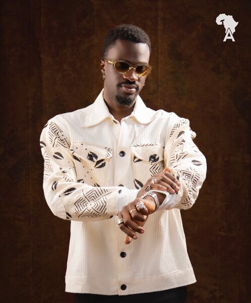 Chemise mixte en jean et imprimé