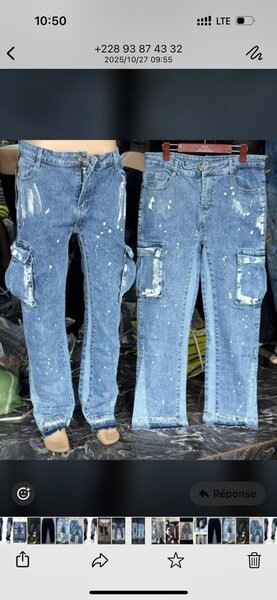 Jeans cargo décontractés homme