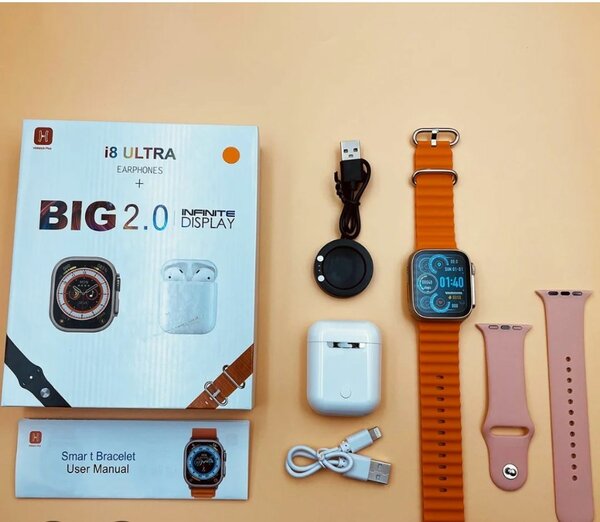 Montre i8 Ultra avec Écouteurs