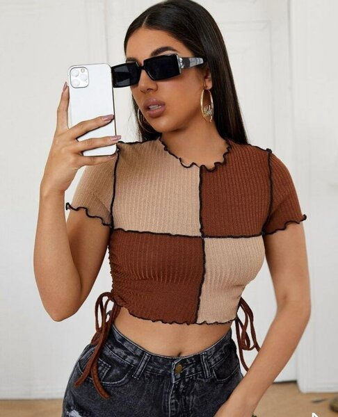 T-shirt Patchwork Femme