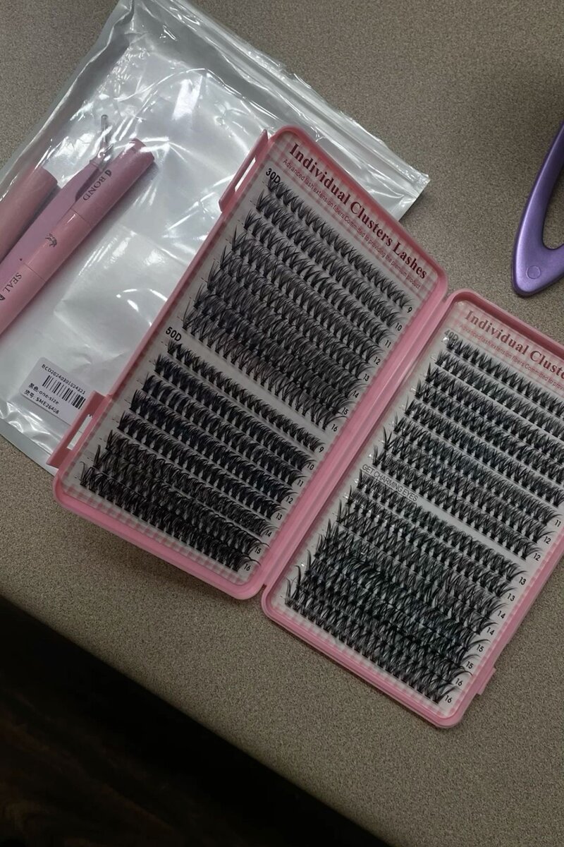 Cils individels faux avec applicateur