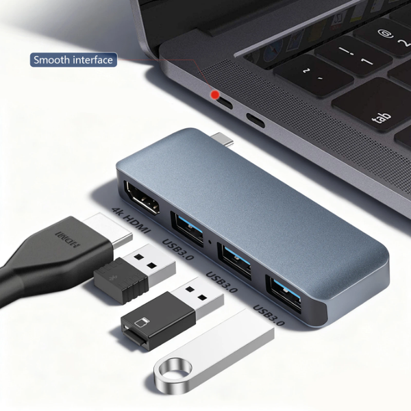 Adaptateur Hub USB-C 4 en 1