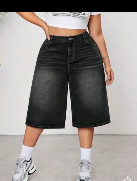 Jean large noir pour femme