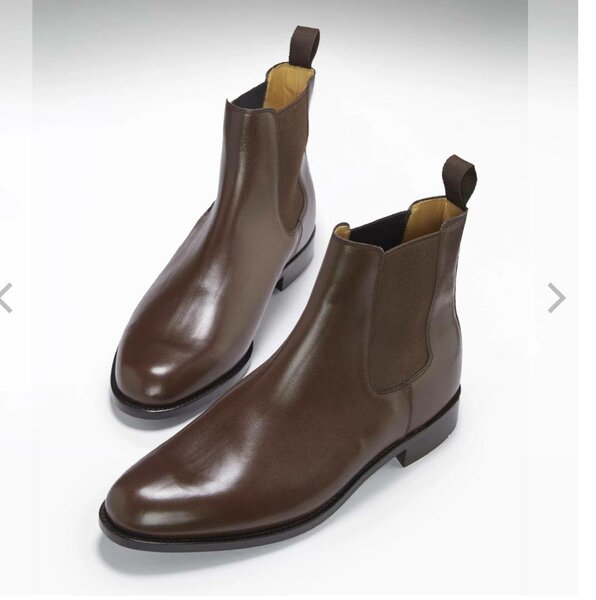 Bottines Chelsea en cuir marron