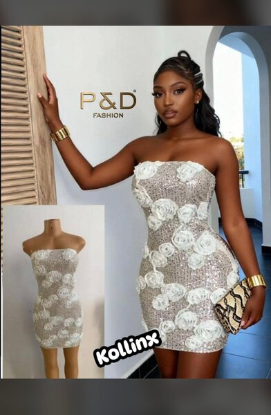 Robe Cocktail Pailletée Femme