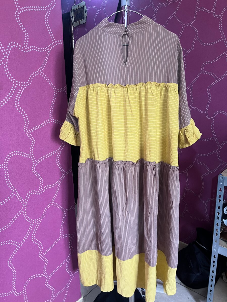 Robe Longue Colorblock