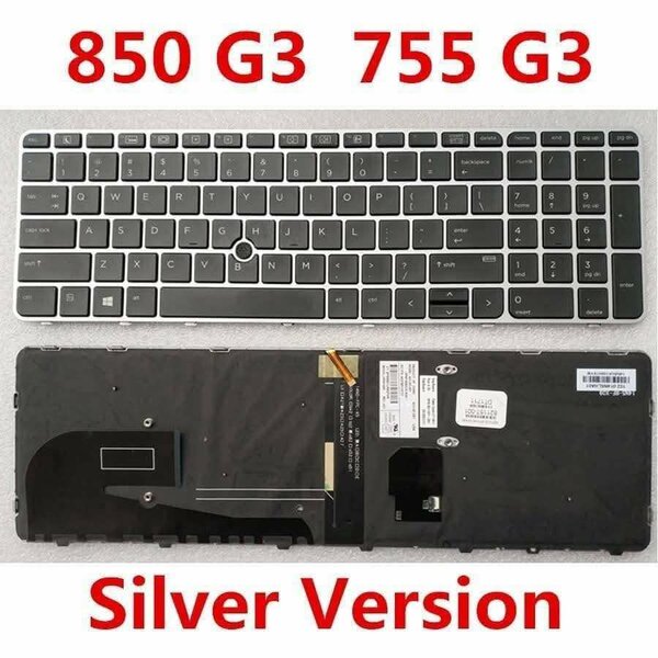 Clavier HP 850 G3 755 G3 Argent