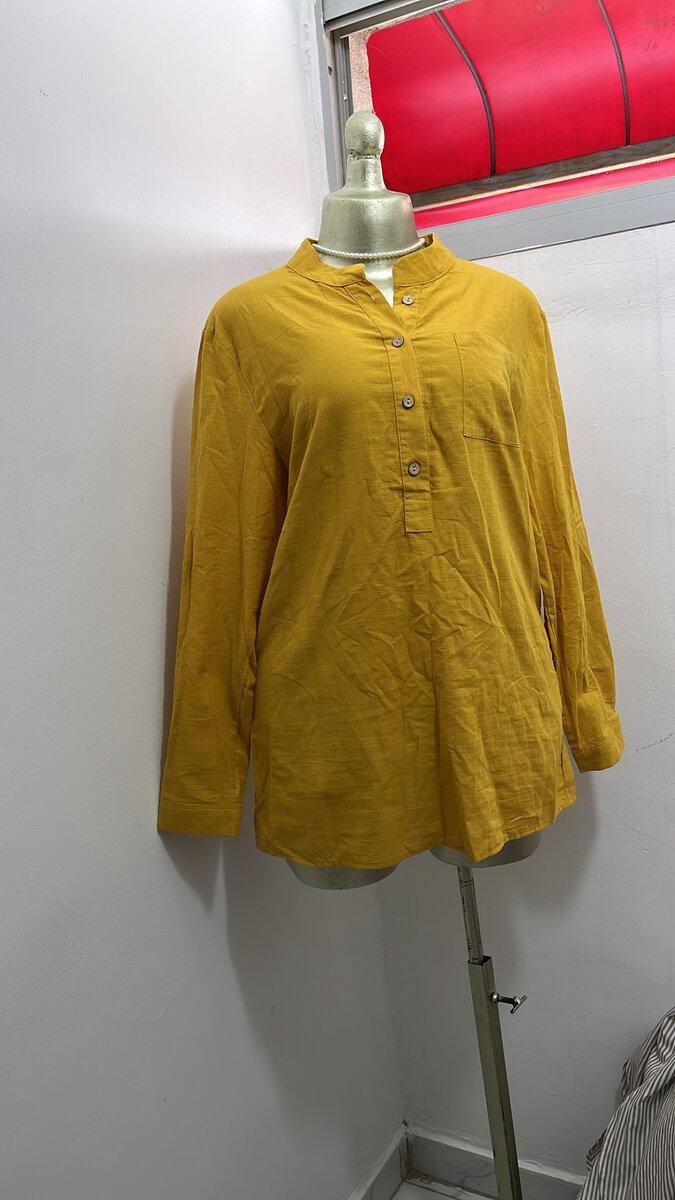 Chemise tunique jaune